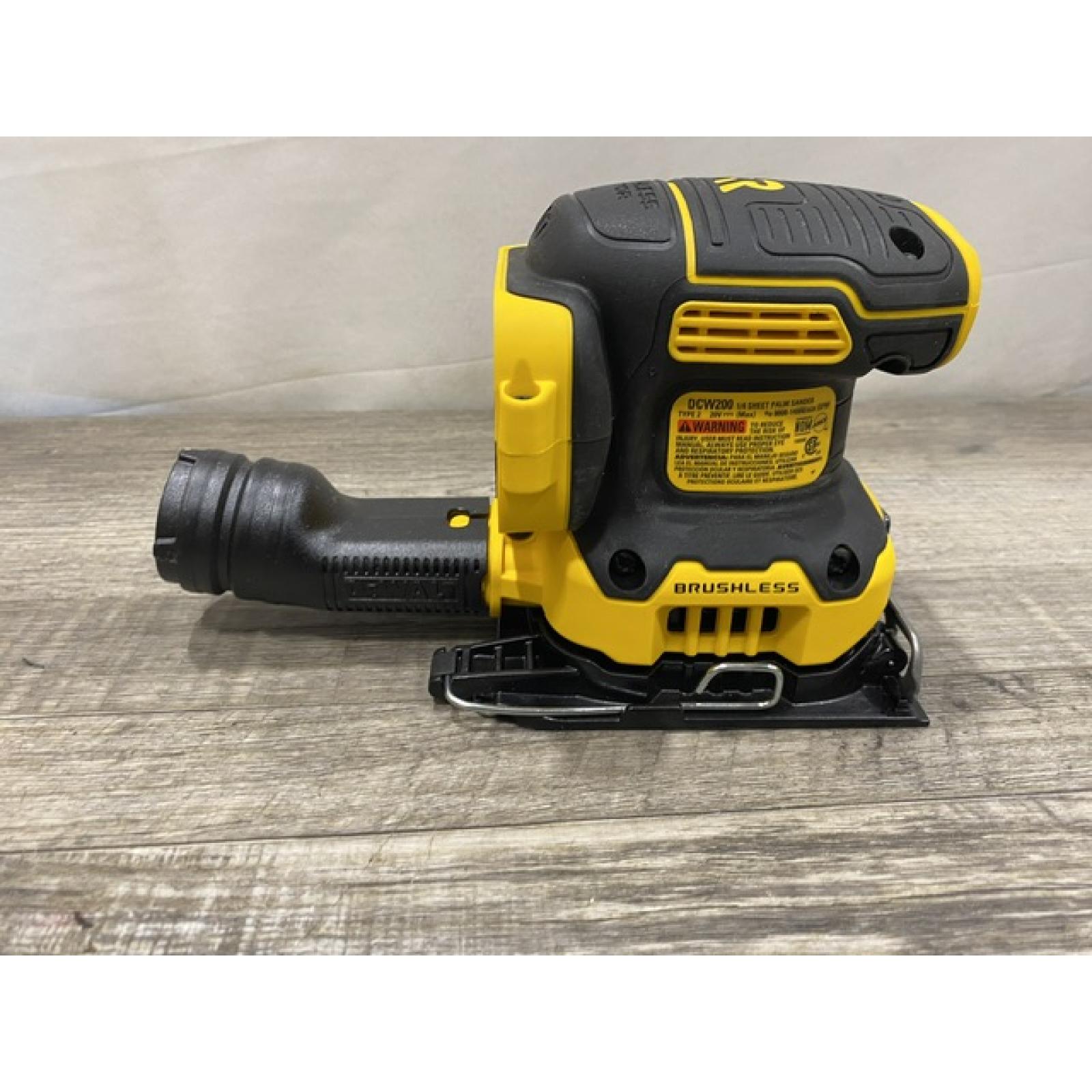 AS-IS DEWALT 20V MAX XR Cordless Brushless 1/4 Sheet Variable Speed Sander (Tool Only)