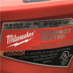 AS-IS Milwaukee FUEL 18V Lithium-Ion Brushless Cordless Compact Router (Tool-Only)