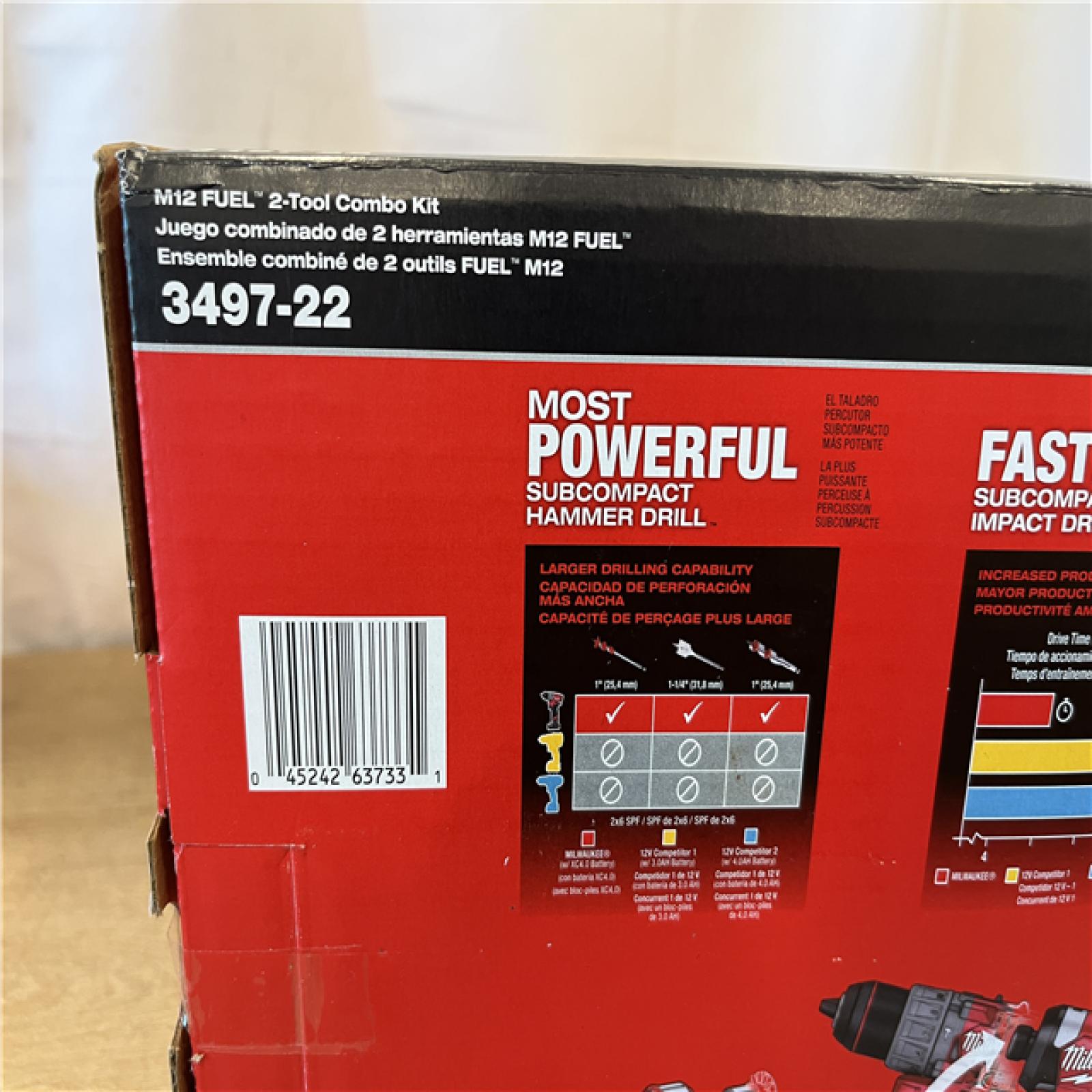 NEW! Milwaukee FUEL 12-Volt Lithium-Ion Brushless Cordless Hammer Drill and Impact Driver Combo Kit