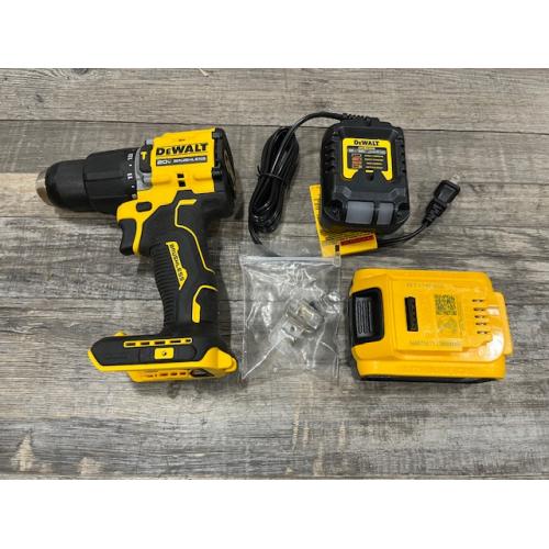 AS-IS DEWALT ATOMIC 20V Lithium-Ion Cordless 1/2 in. Hammer Drill Kit