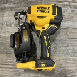AS-IS DEWALT 20V MAX Lithium-Ion 15-Degree Electric Cordless Roofing Nailer Kit