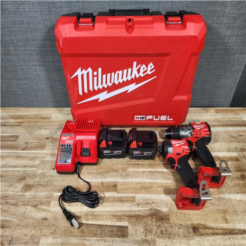 HOUSTON LOCATION - AS - IS Milwaukee FUEL 18V Lithium-Ion Brushless Cordless Hammer Drill and Impact Driver Combo Kit