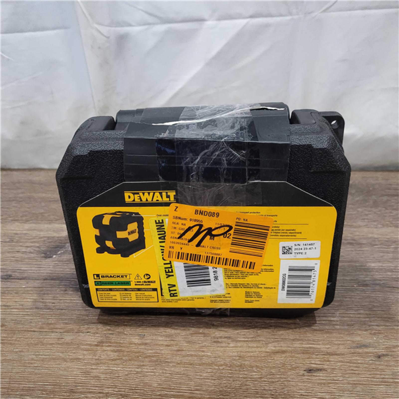 DEWALT 55 ft. Green Self-Leveling Cross Line Laser Level with (2) AA Batteries & Case