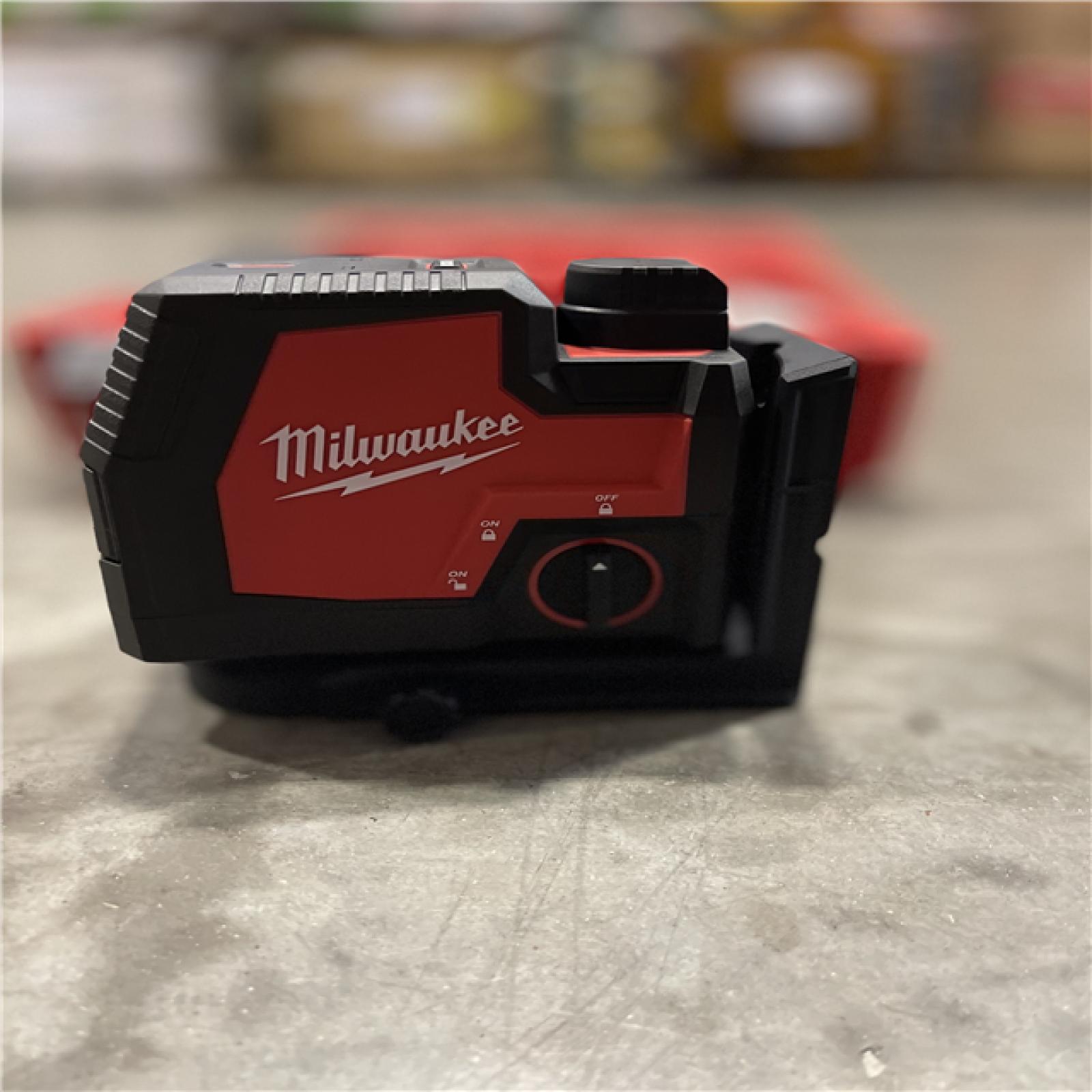 DALLAS LOCATION- AS-IS Milwaukee-3522-21 Green Beam Laser Cross Line Plumb Point USB Rechargeable