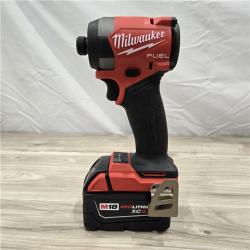 AS-IS MILWAUKEE FUEL 18V Lithium-Ion Brushless Cordless Hammer Drill and Impact Driver Combo Kit (2-Tool) with 2 Batteries