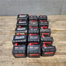 HOUSTON LOCATION - AS-IS MILWAUKEE BATTERY PACK QTY - 15