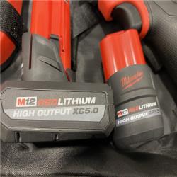 AS-IS Milwaukee FUEL 12V Li-Ion Brushless Cordless Stubby 1/2 in. Impact Wrench Kit