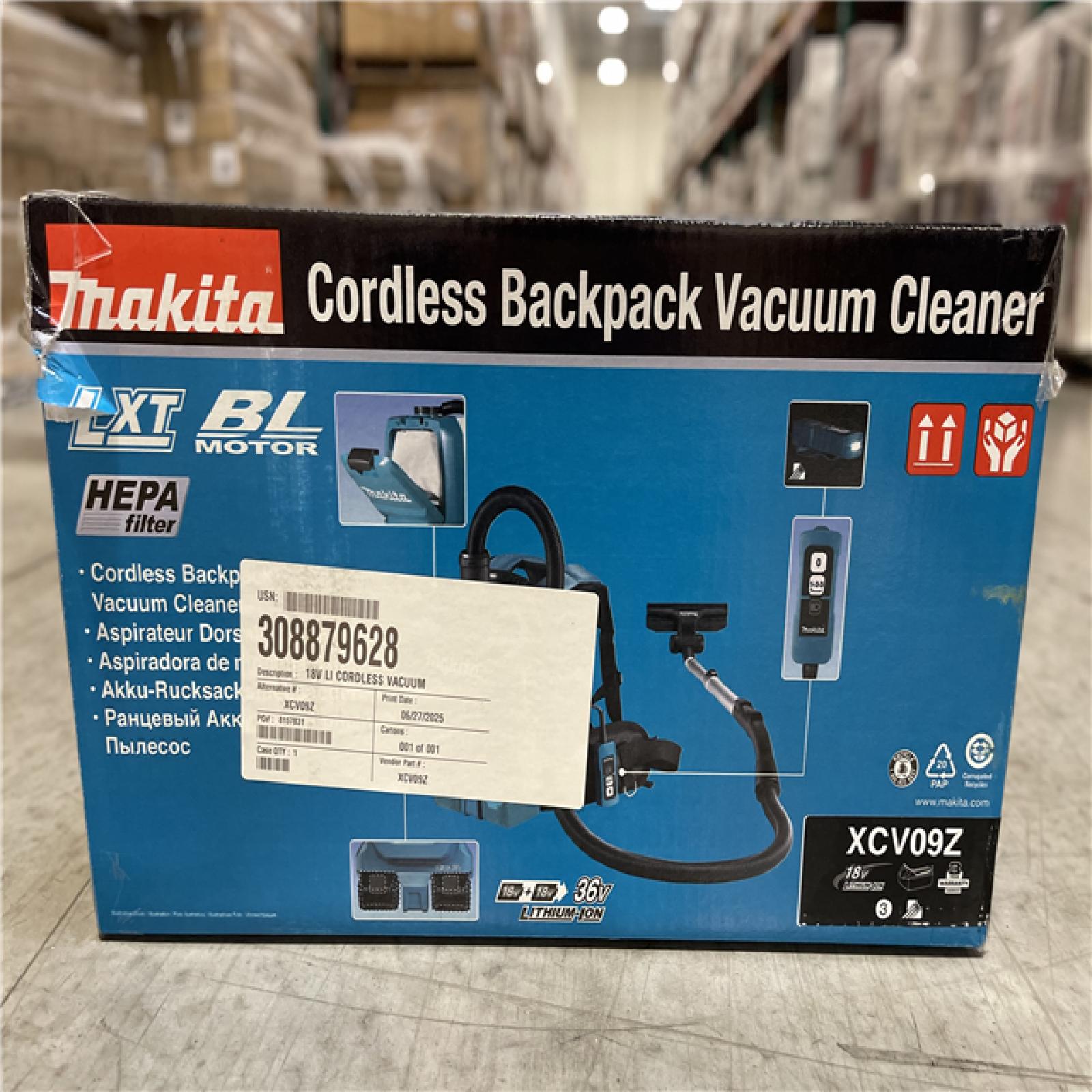 NEW! - Makita 18-Volt X2 LXT Lithium-Ion (36-Volt) Brushless Cordless 1/2 Gal. HEPA Filter Backpack Dry Vacuum Cleaner (Tool Only)