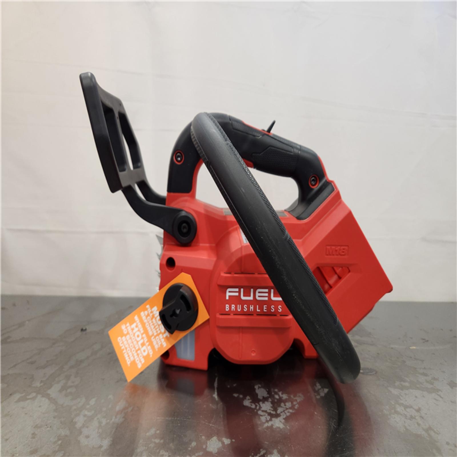 AS-IS- Milwaukee FUEL 14 in. 18V Lithium-Ion Brushless Cordless Battery Top Handle Chainsaw (Tool Only)
