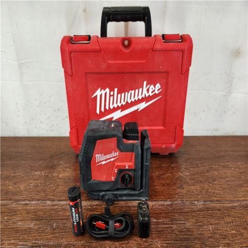 AS-IS Milwaukee 100 ft. REDLITHIUM Lithium-Ion USB Green Rechargeable Cross Line Laser Level Kit