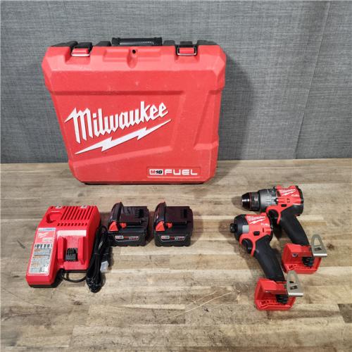 HOUSTON LOCATION - AS-IS Milwaukee FUEL 18V Lithium-Ion Brushless Cordless Hammer Drill and Impact Driver Combo Kit