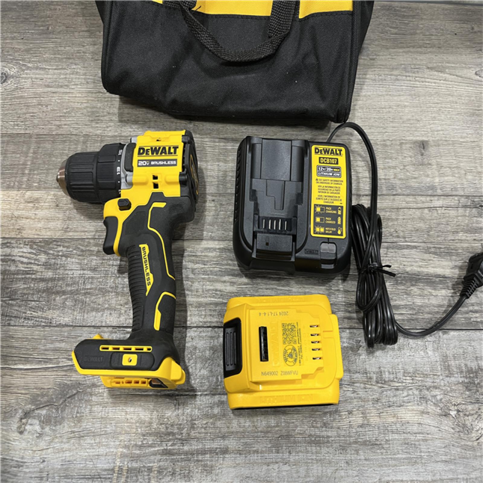 AS-IS DEWALT Atomic 20V Lithium-Ion Cordless Compact 1/2 in. Drill/Driver Kit