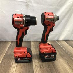 AS-IS Milwaukee 18-Volt Lithium-Ion Brushless Cordless Compact Hammer Drill/Impact Combo Kit