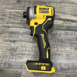 AS-IS DEWALT Atomic 20V Max Lithium-Ion Brushless Cordless Compact 1/4 in. Impact Driver Kit