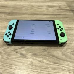 AS-IS Nintendo Switch OLED Model HEG-001 Handheld Console with Blue and Green Joy-Cons