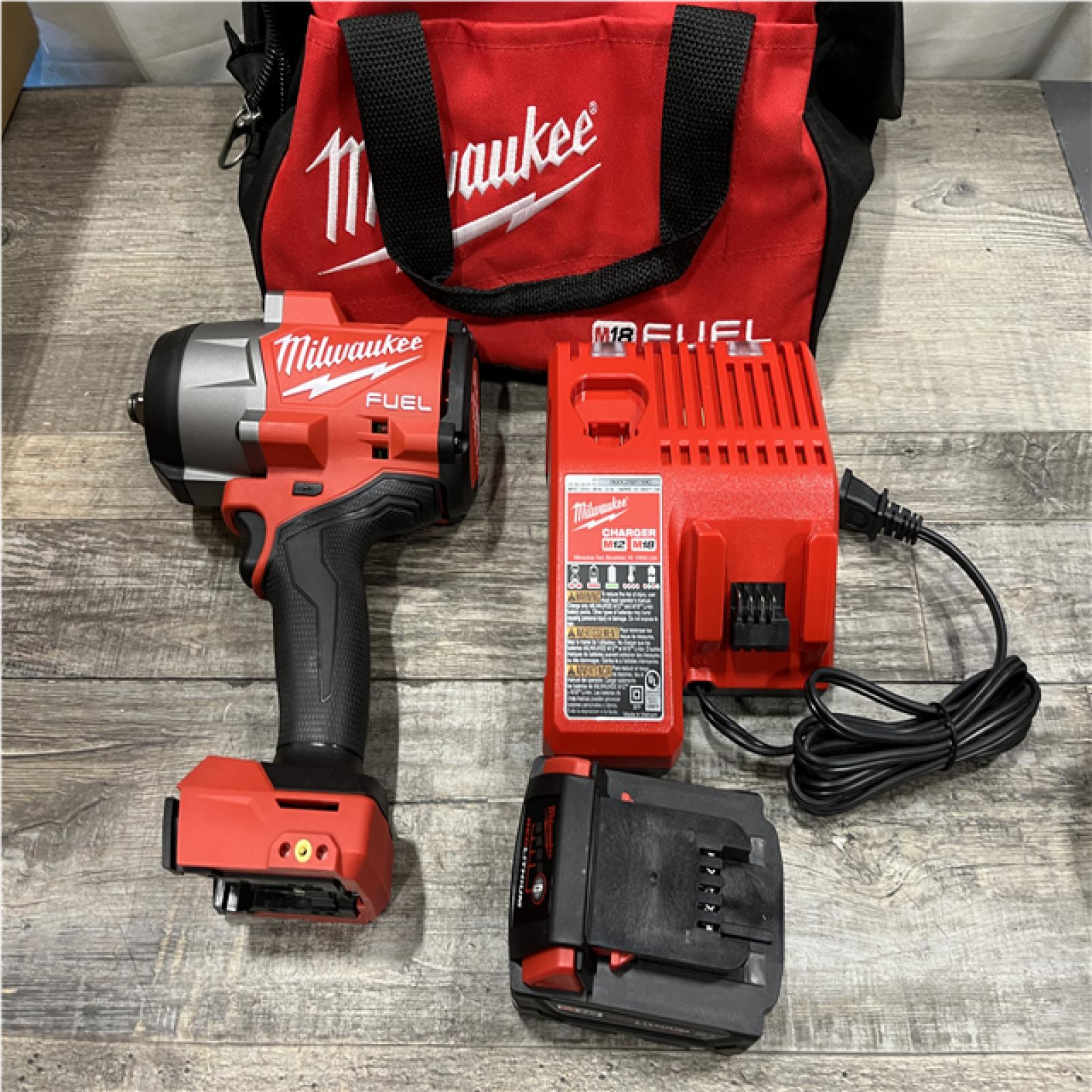 AS-IS Milwaukee FUEL 18V Lithium-Ion Brushless Cordless 1/2 in. Impact Wrench w/Friction Ring Kit