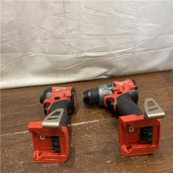 AS-IS MILWAUKEE M18 FUEL 18V Lithium-Ion Brushless Cordless Hammer Drill and Impact Driver Combo Kit (2-Tool) with 2 Batteries