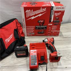 AS-IS Milwaukee 18-Volt Lithium-Ion Compact Brushless Cordless 1/4 in. Impact Driver Kit