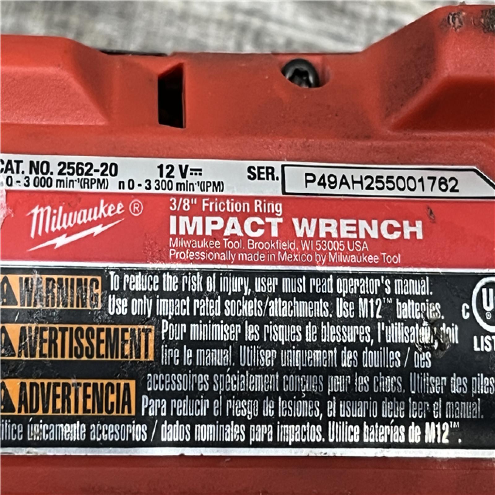 AS-IS Milwaukee FUEL 12V Lithium-Ion Brushless Cordless Stubby 3/8 in. Impact Wrench (Tool-Only)