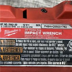 AS-IS Milwaukee FUEL 12V Lithium-Ion Brushless Cordless Stubby 3/8 in. Impact Wrench (Tool-Only)
