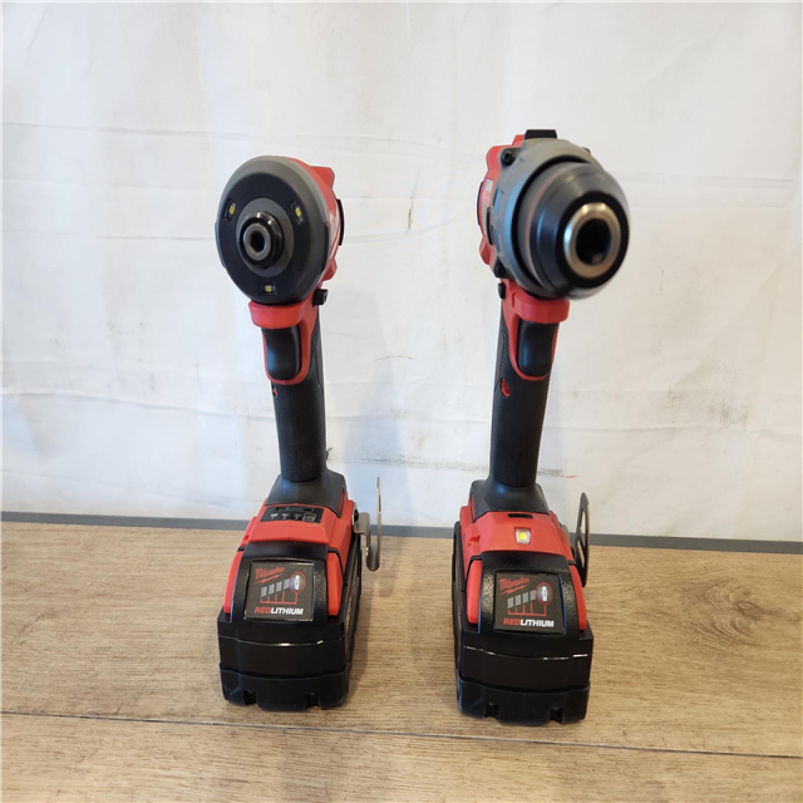 AS-IS- Milwaukee FUEL 18V Lithium-Ion Brushless Cordless Hammer Drill and Impact Driver Combo Kit