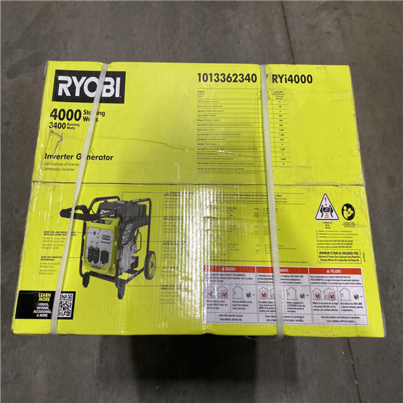 Dallas Location - NEW- RYOBI 4000-Watt Gasoline Powered Digital Inverter Generator