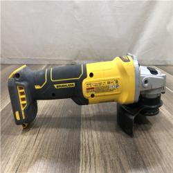 AS-IS DEWALT 20-Volt MAX Cordless Brushless 4-1/2 in. Angle Grinder with Slide Switch (Tool Only)