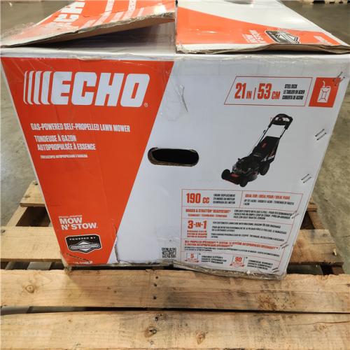 Phoenix AS-IS ECHO 21 in. 190 cc Briggs and Stratton Gas 3-in-1 Dual Blade RWD Self-Propelled Lawn Mower with Single Lever Deck Adjustment