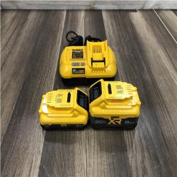 AS-IS DEWALT 20V XR Lithium-Ion Starter Pack with 8.0 Ah and 4.0 Ah Battery Packs and Charger