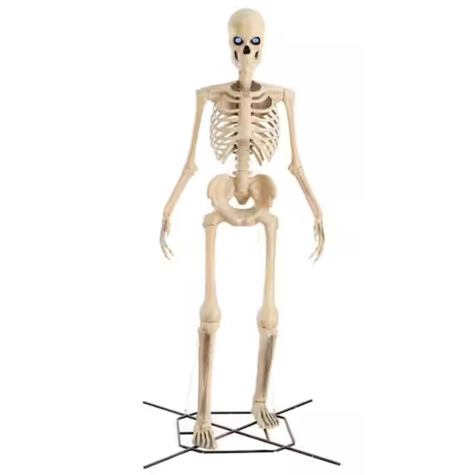 DALLAS LOCATION - AS-IS Home Accents Holiday 12 ft. Grave & Bones Giant-Sized Skelly with LifeEyes™ LCD Eyes H5