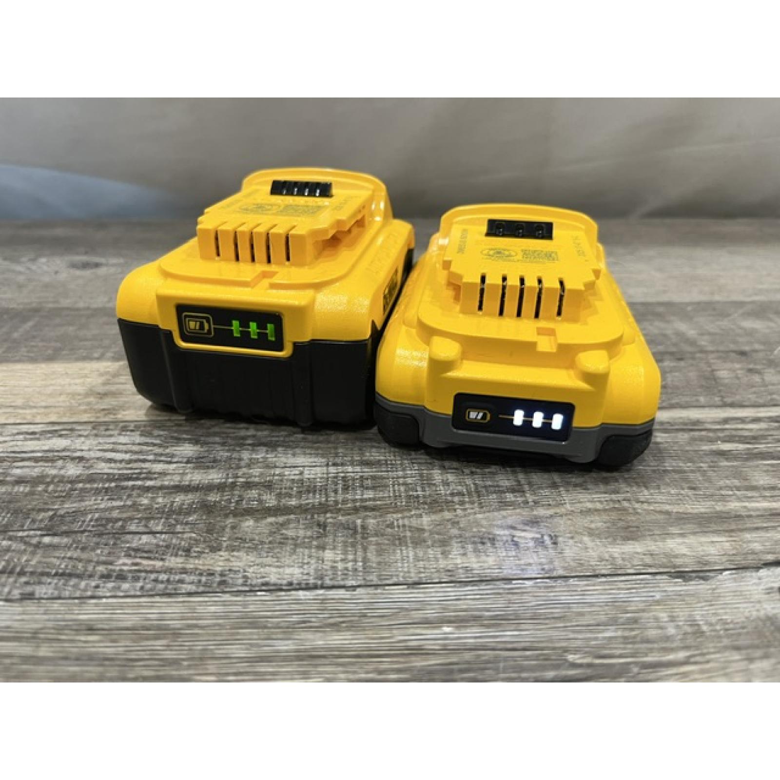 AS-IS DEWALT 20V MAX Lithium-Ion Starter Kit with 4.0 Ah and 5.0 Ah Batteries and Charger