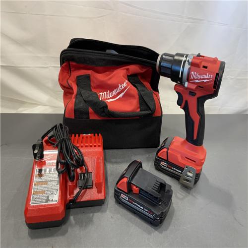 AS-IS - Milwaukee M18 18V Lithium-Ion Brushless Cordless 1/2 in. Compact Drill/Driver Kit