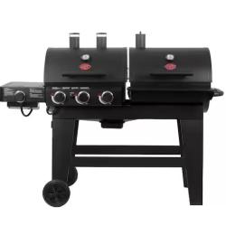 DALLAS LOCATION- NEW!- Char-Griller Double Play 1 260 sq.  in. 3-Burner Gas and Charcoal Grill in Black