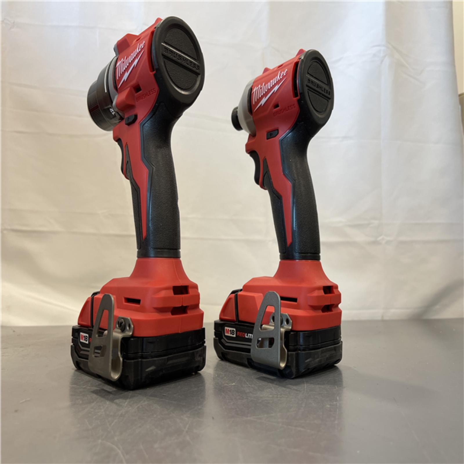 AS-IS - Milwaukee M18 Compact Brushless 2-Tool Combo Kit