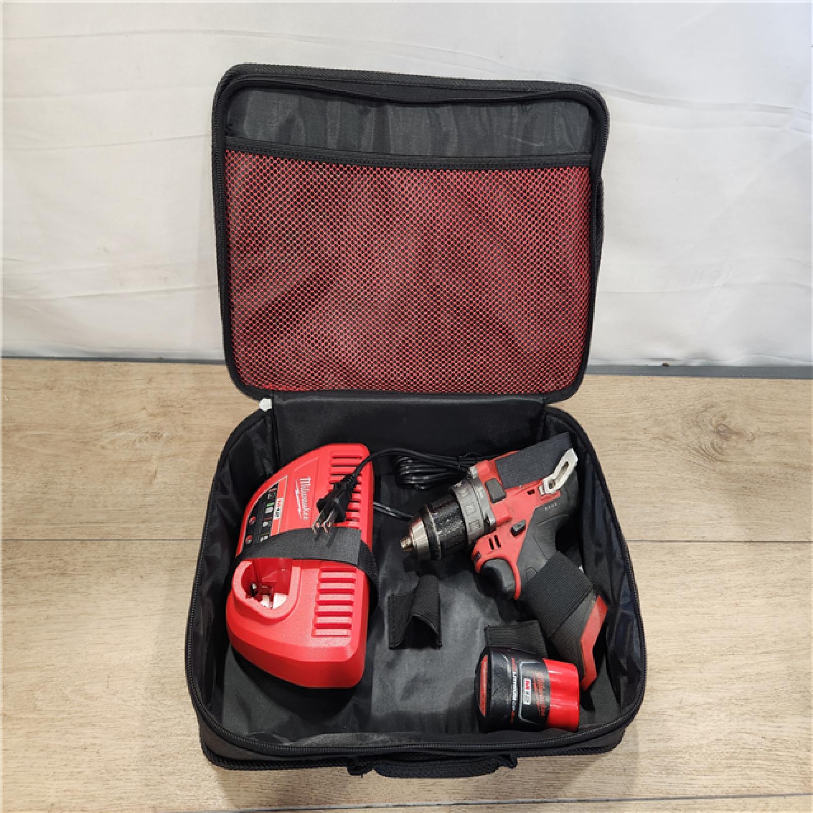 Milwaukee M12 FUEL 12-Volt Lithium-Ion Brushless Cordless 1/2 in. Hammer Drill Kit with 1 Compact 2.0Ah Battery Pack and 1 Charger