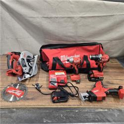GOOD- Milwaukee M18 18-Volt Lithium-Ion Brushless Cordless Combo Kit (4-Tool) with 2-Batteries, 1-Charger and Tool Bag