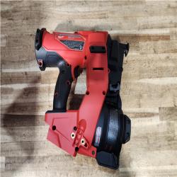 Houston Location AS-IS Milwaukee FUEL 18-Volt Lithium-Ion Brushless Cordless Coil Roofing Nailer (Tool Only)