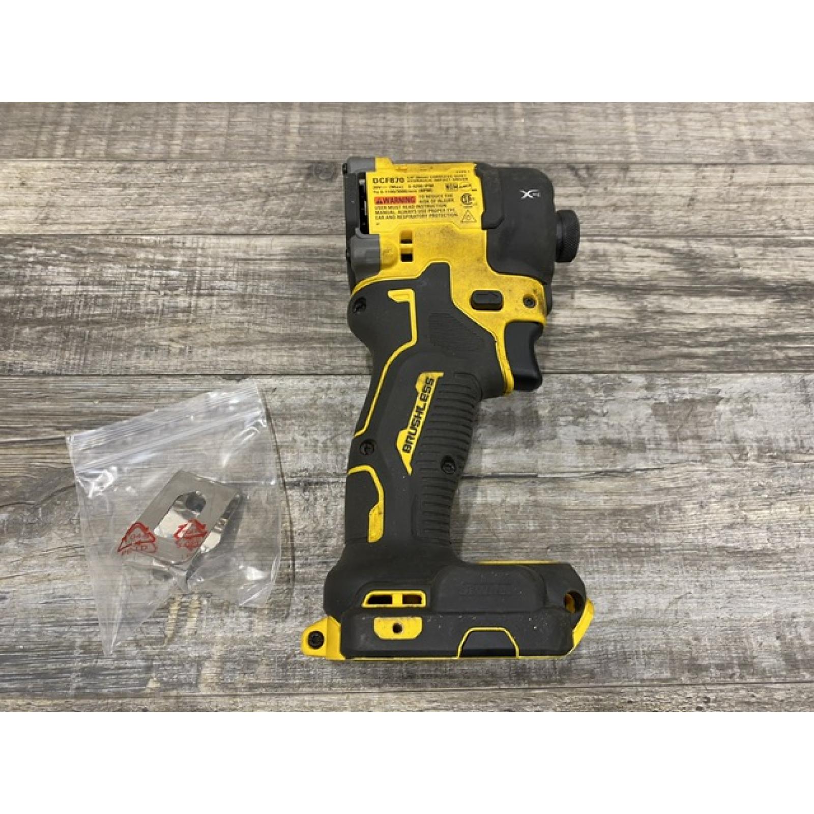 AS-IS DEWALT 20V XR Brushless Cordless 1/4 in. Quiet Hydraulic Impact Driver (Tool-Only)
