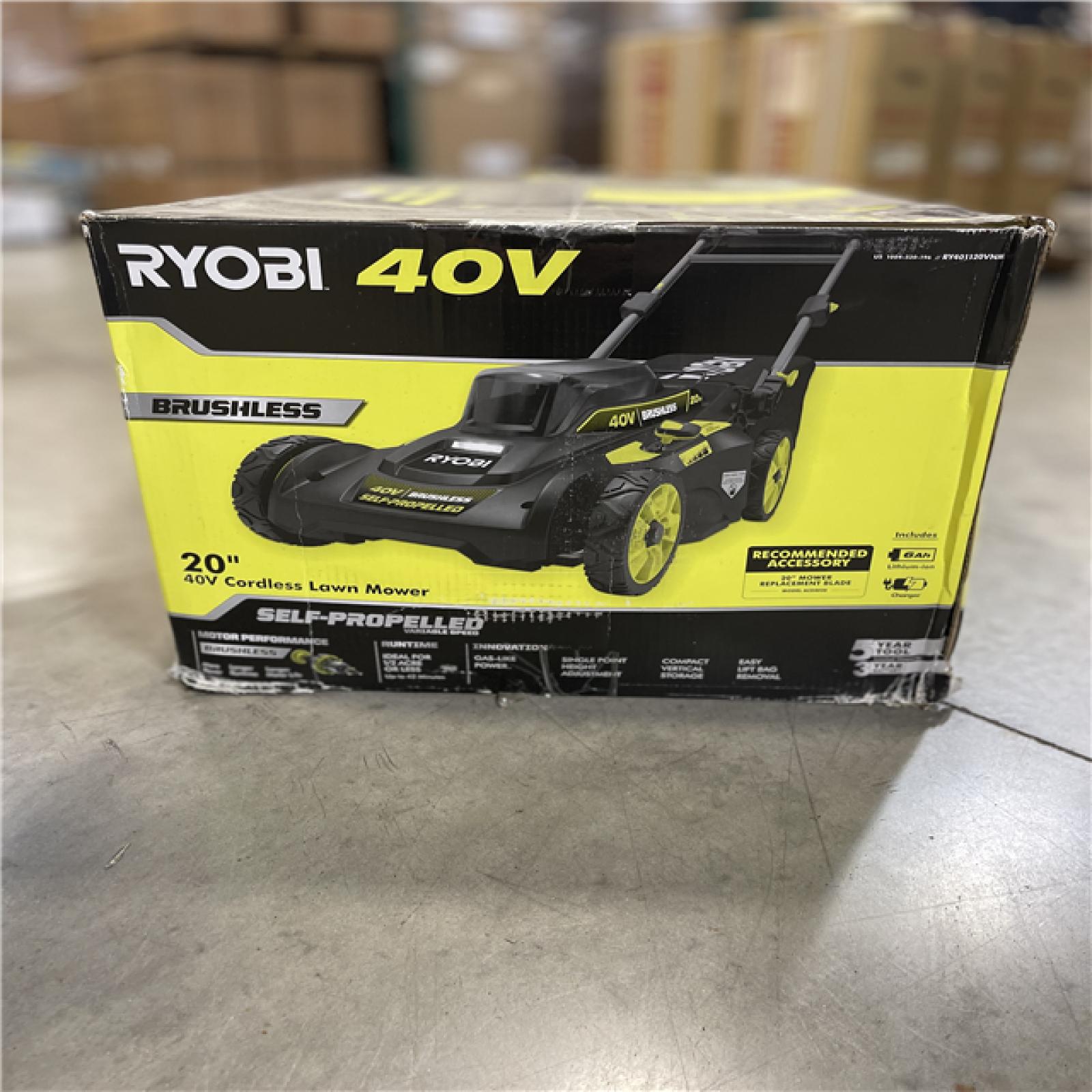 DALLAS LOCATION- RYOBI 40V 20 SELF PROPELLED MOWER