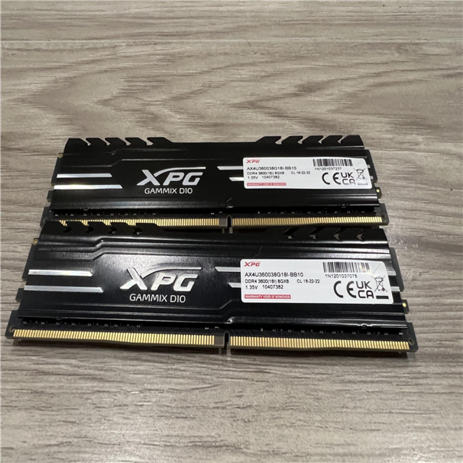 AS-IS XPG GAMMIX D10 16GB (2x8GB) RAM DDR4 3600MHz AX4U360038G18I-BB10 Gaming Ram