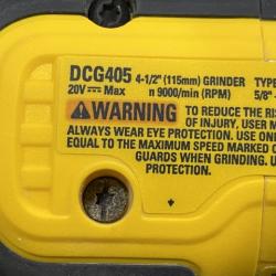 AS-IS DEWALT 20V MAX XR Cordless Brushless 4.5 in. Slide Switch Small Angle Grinder with Kickback Brake (Tool Only)