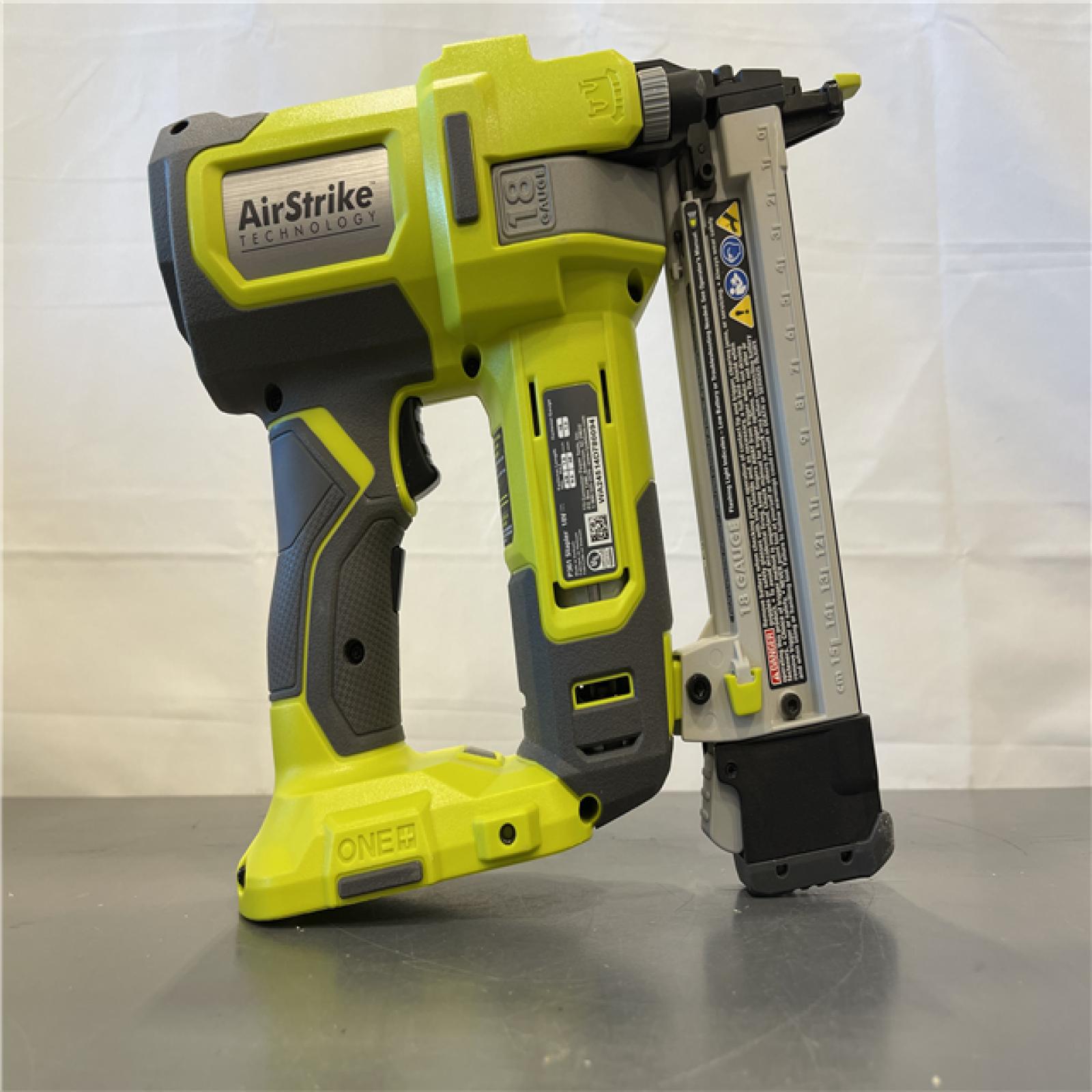 AS-IS -  RYOBI ONE+ 18V 18-Gauge Cordless AirStrike Narrow Crown Stapler (Tool Only)