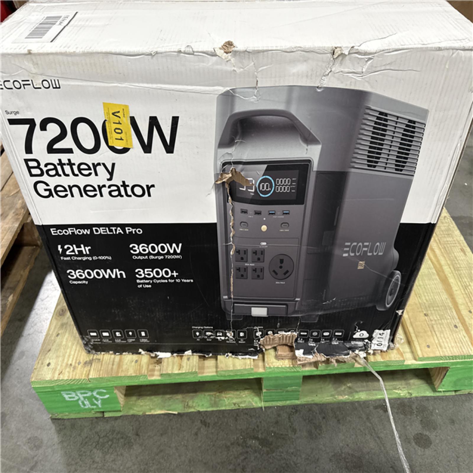 California AS-IS Ecoflow 7200W Battery Generator w/Solar Panel (Damaged Boxes)