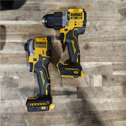 HOUSTON LOCATION - AS-IS (APPEARS LIKE NEW) DEWALT 20V MAX XR Hammer Drill and ATOMIC Impact Driver 2 Tool Cordless Combo Kit with (2) 4.0Ah Batteries, Charger, and Bag