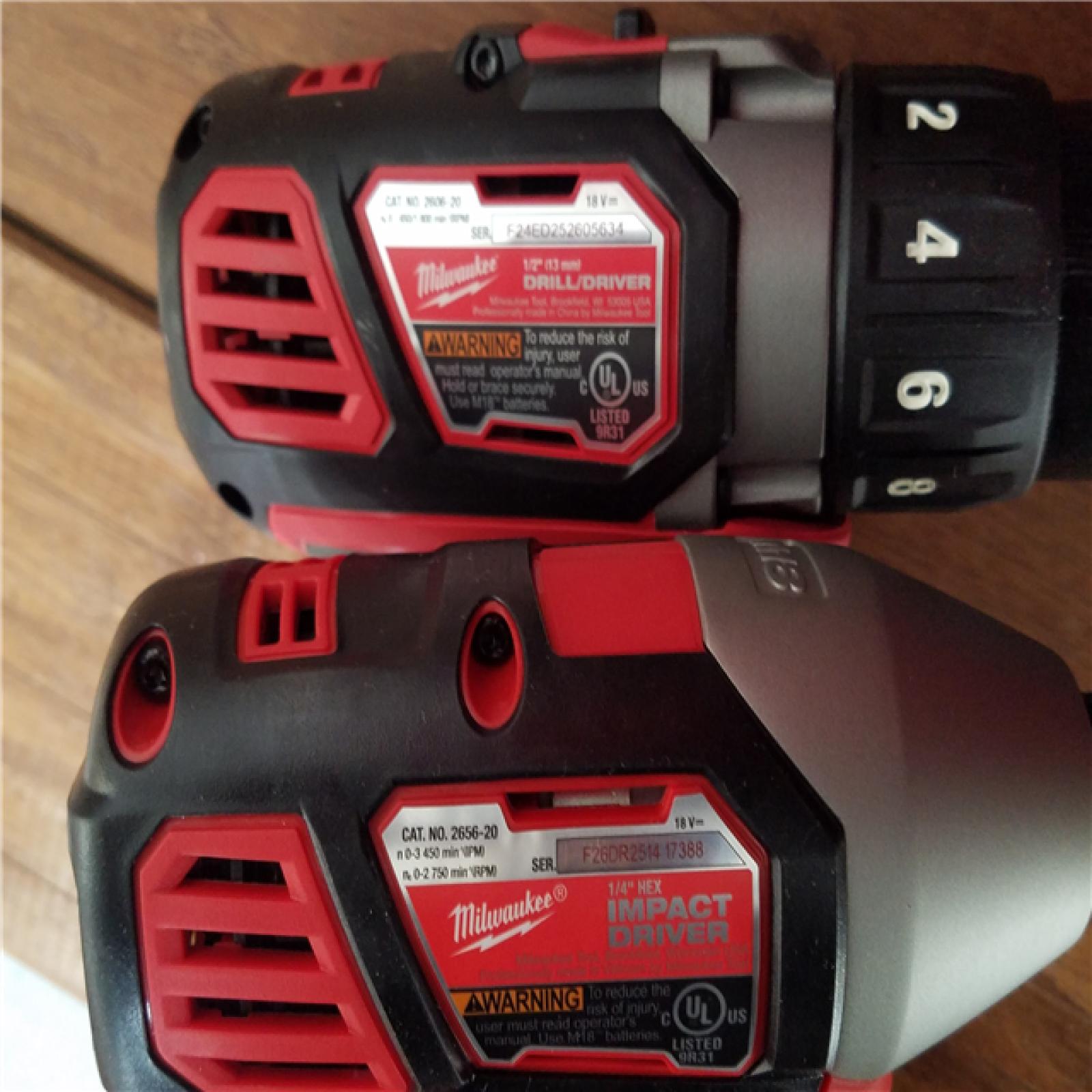 California NEW Milwaukee 5 Piece Tool Kit  Includes (2) Batteries  Charger and Bag