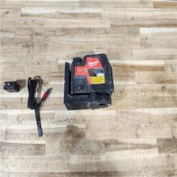 HOUSTON LOCATION - AS - IS Milwaukee 100 ft. REDLITHIUM Lithium-Ion USB Green Rechargeable Cross Line Laser Level with Charger
