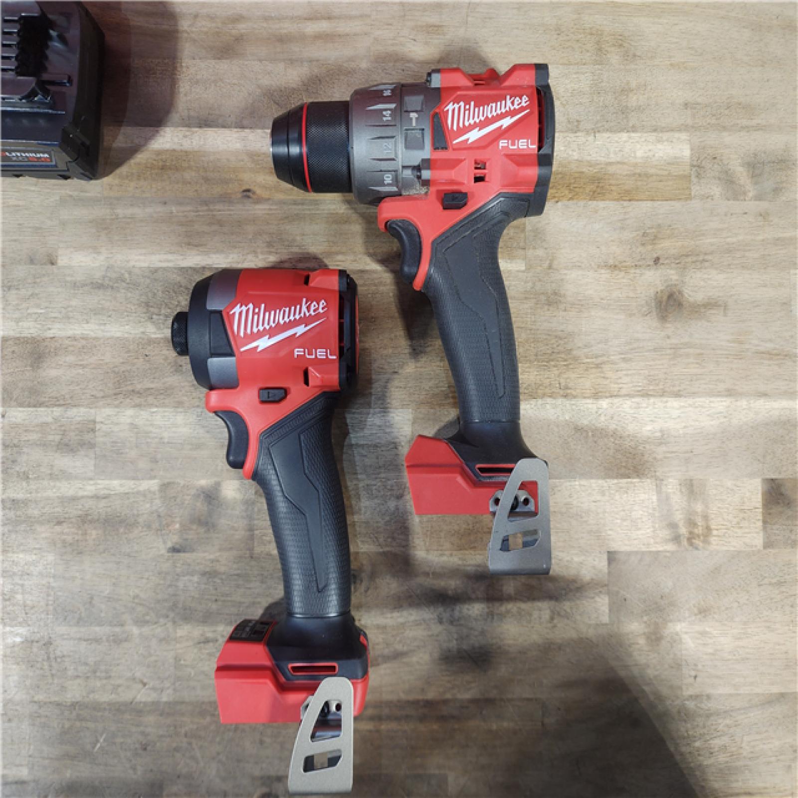 HOUSTON LOCATION - AS-IS MILWAUKEE M18 FUEL 18V Lithium-Ion Brushless Cordless Hammer Drill and Impact Driver Combo Kit (2-Tool) with 2 Batteries