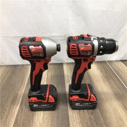 AS-IS Milwaukee 18V Lithium-Ion Cordless Drill Driver/Impact Driver Combo Kit