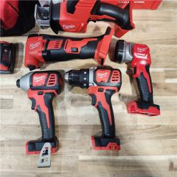 HOUSTON LOCATION - AS-IS M18 18V Lithium-Ion Cordless Combo Kit (5-Tool) with (2) Batteries  Charger and Tool Bag