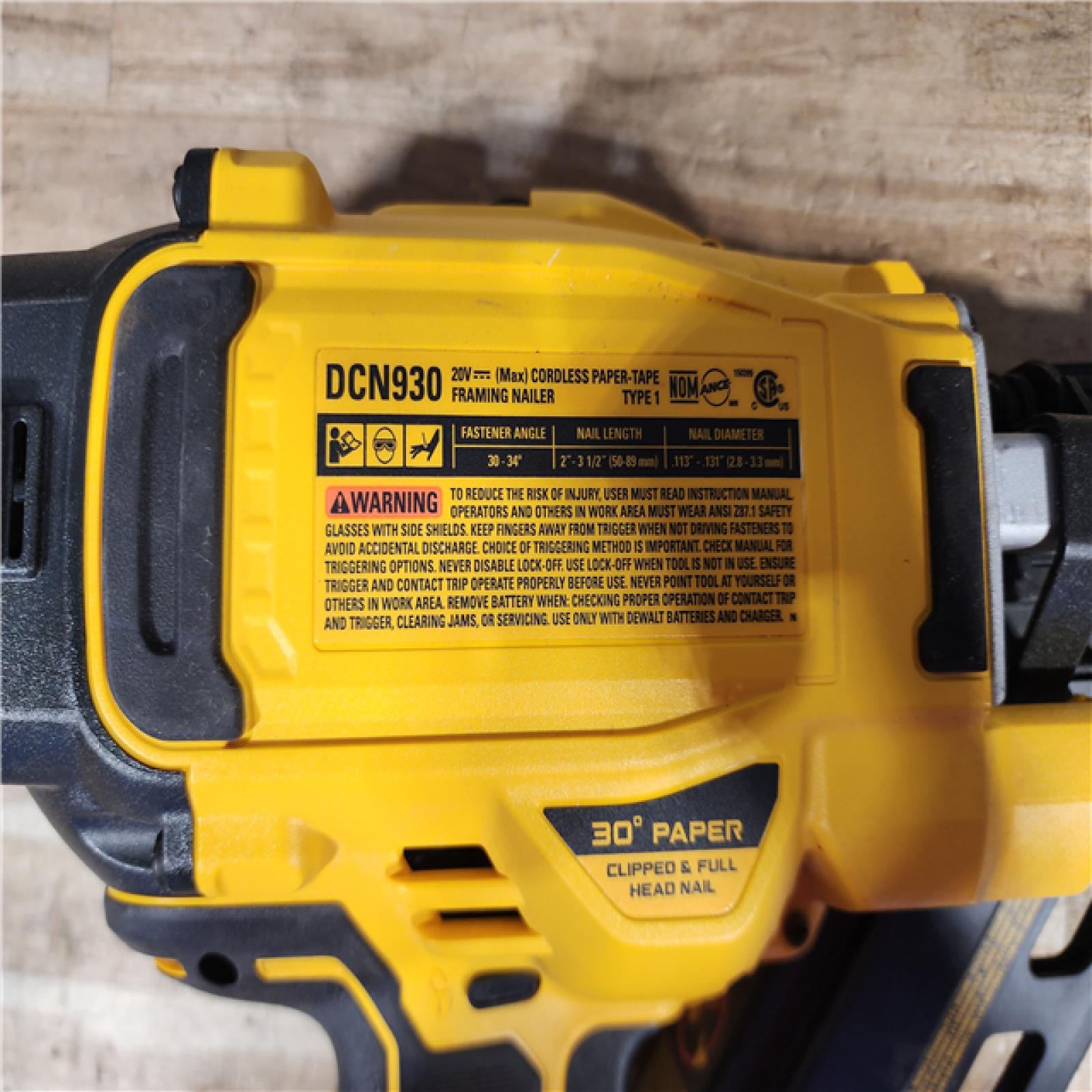 HOUSTON LOCATION - AS - IS DEWALT 20V 30 Degree Cordless Framing Nailer (Tool-Only)